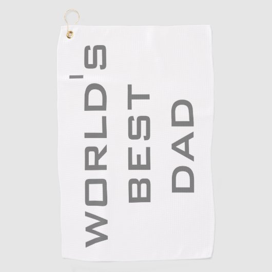 父の日の世界の最高のパパ ゴルフタオル (正面)