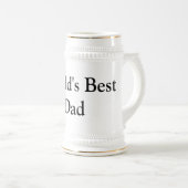父の日の世界の最高のパパ ビールジョッキ (正面右)