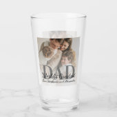 父の日の世界最高のパパと写真 タンブラーグラス (裏面)