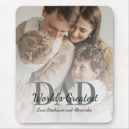 父の日の世界最高のパパと写真 マウスパッド