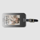 父の日の世界最高のパパと写真 ラゲッジタグ (正面横)