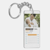 父の日の五つ星おもしろい写真 キーホルダー (正面左)