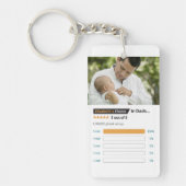父の日の五つ星おもしろい写真 キーホルダー (正面)