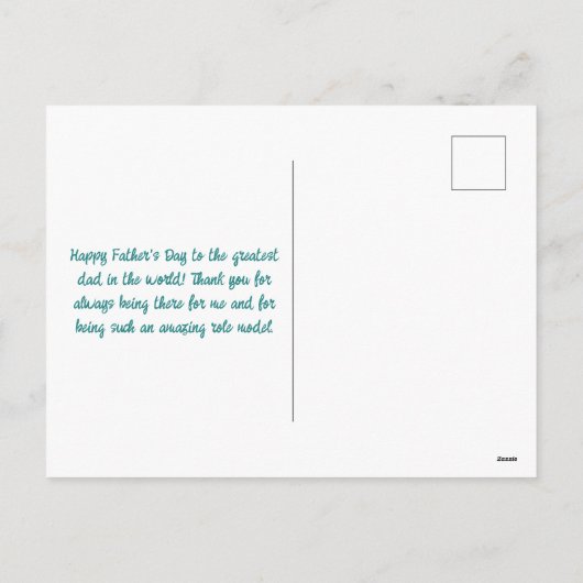 父の日の休日はがき シーズンポストカード (裏面)