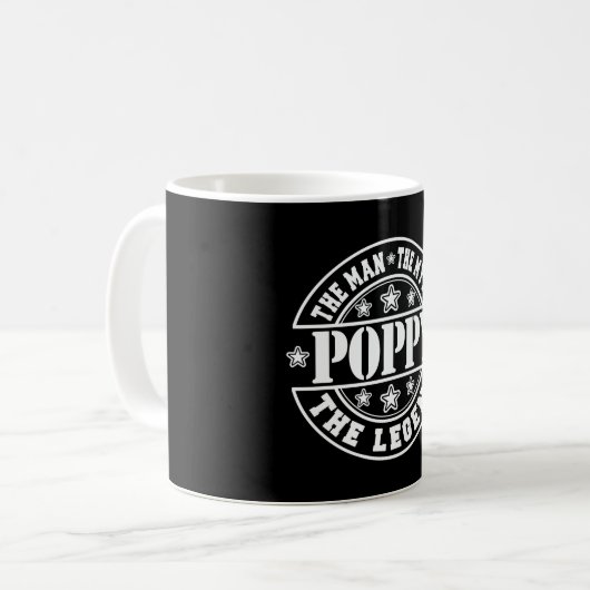 父の日の伝説の神話をポピー コーヒーマグカップ (正面左)
