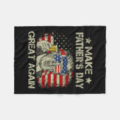 父の日の再素晴らしびパパLtspドおもしろいナルドTru フリースブランケット (正面(横))