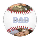 父の日の写カスタマイズ真I Love Youパパ引用文 野球ボール (裏面)