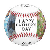 父の日の写パーソナライズされた真 野球ボール (正面)