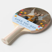 父の日の写真とカスタム文字愛あなたパパ 卓球ラケット (正面アングル)