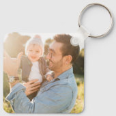 父の日の写真と特別な日付とメッセージ キーホルダー (裏面)