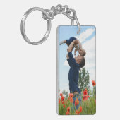 父の日の写真のための新しい父のギフト キーホルダー (正面左)