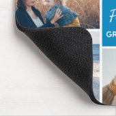 父の日の写真のコラージュのマウスパッドの青 マウスパッド (コーナー)