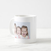 父の日の写真のパパ最高のはEver Plaid コーヒーマグカップ (正面左)