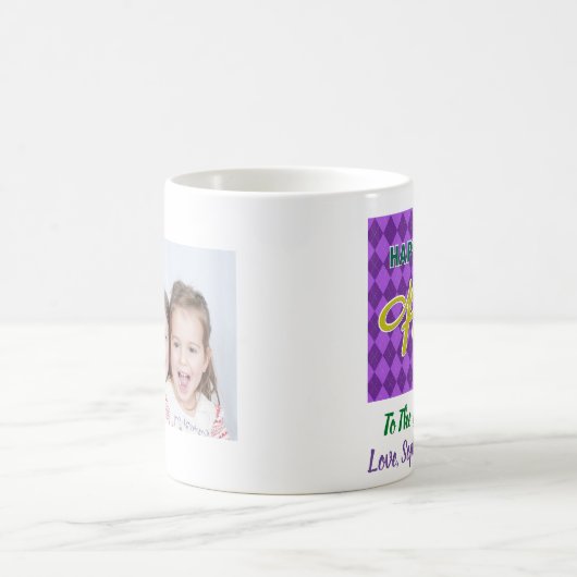 父の日の写真のパパ最高のはEver Plaid コーヒーマグカップ (中央)