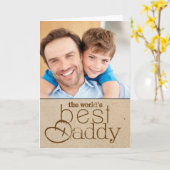 父の日の写真の挨拶状 カード (黄色い花)