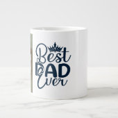 父の日の写真の最高のパパEver ジャンボコーヒーマグカップ (正面)