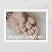 父の日の写真の父の日を幸せに1回目 シーズンポストカード (正面)