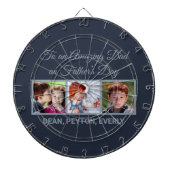 父の日の写真の素晴らしいパパへ ダーツボード (正面)