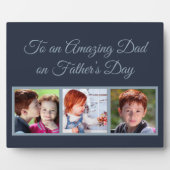 父の日の写真の素晴らしいパパへ フォトプラーク (正面)
