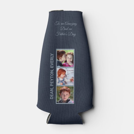 父の日の写真の素晴らしいパパへ ボトルクーラー (正面)