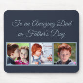 父の日の写真の素晴らしいパパへ マウスパッド (正面)