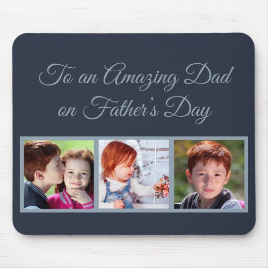 父の日の写真の素晴らしいパパへ マウスパッド (正面)