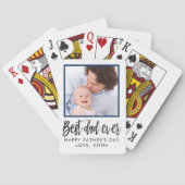 父の日の写真の贈パーソナライズされたり物カスタム トランプ (裏面)