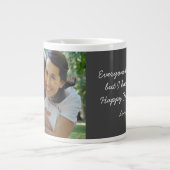 父の日の写真を最高の持つ ジャンボコーヒーマグカップ (正面)