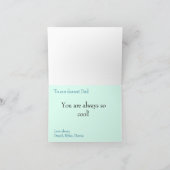 父の日の写真カスタムとメッセージ カード (内部)