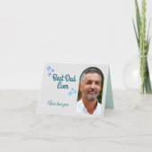 父の日の写真カスタムとメッセージ カード (正面)