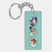 父の日の写真カスタムアルファベット文字ワードパパ キーホルダー (正面左)