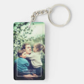 父の日の写真カスタムアルファベット文字ワードパパ キーホルダー (裏面)