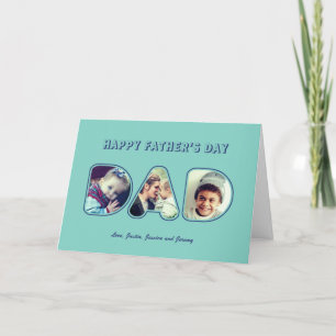 父の日の写真カスタムアルファベット文字ワードパパ シーズンカード