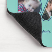 父の日の写真カスタムアルファベット文字ワードパパ マウスパッド (コーナー)