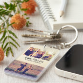 父の日の写真カスタムコラージュ最高のパパ キーホルダー (正面右)