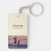 父の日の写真カスタムコラージュ最高のパパ キーホルダー (裏面)