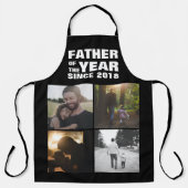 父の日の写真カスタムコラージュ父の年 エプロン (正面)