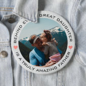 父の日の写真カスタムハート 缶バッジ (インサイチュ)