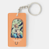 父の日の写真カスタムパパおもしろいポプクールシクル キーホルダー (裏面)