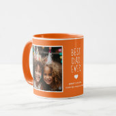 父の日の写真カスタム&名前Mug Orange C108 マグカップ (正面左)