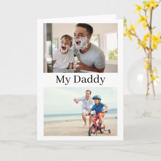 父の日の写真カード 息子からの尊敬の気持ち カード (黄色い花)