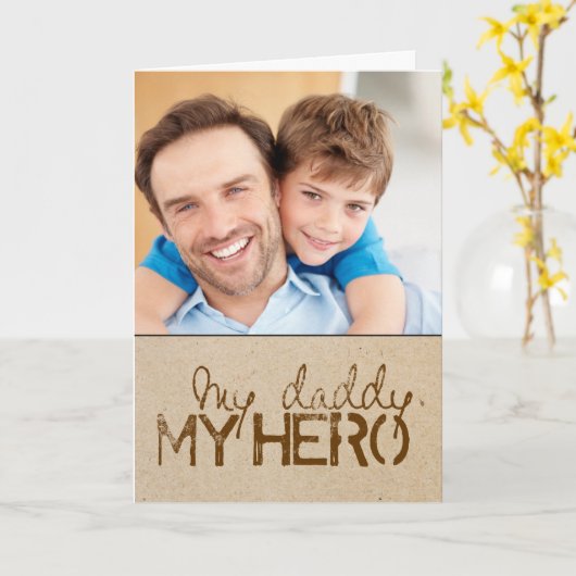 父の日の写真グリーティングカード カード (黄色い花)