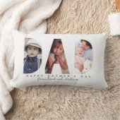 父の日の写真コラージュのギフトパーソナライズされたについて ランバークッション (ブランケット)