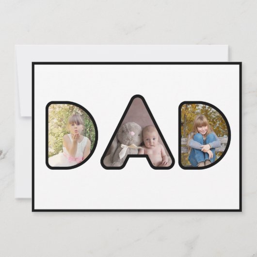 父の日の写真コラージュカード お父さんへのプレゼント (正面)