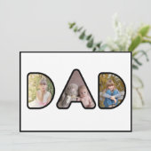 父の日の写真コラージュカード お父さんへのプレゼント (スタンド正面)