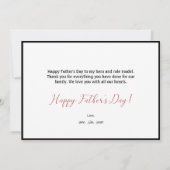 父の日の写真コラージュカード お父さんへのプレゼント (裏面)