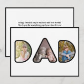 父の日の写真コラージュカード お父さんへのプレゼント (正面/裏面)
