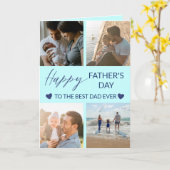 父の日の写真コラージュベストダッドカード カード (黄色い花)
