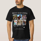 父の日の写真コラージュ最高のパパカスタムー Tシャツ (正面)