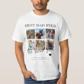 父の日の写真コラージュ最高のパパカスタムー Tシャツ (正面)